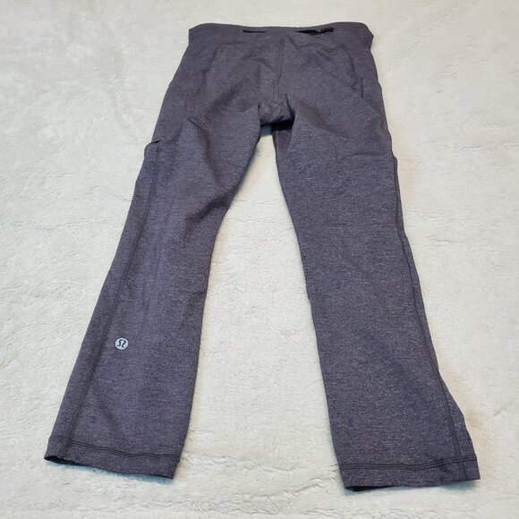 Lululemon Speed Up Tight Gray Active Gym Yoga 20" Inseam Capri Cropped Legging 4 - Picture 4 of 6